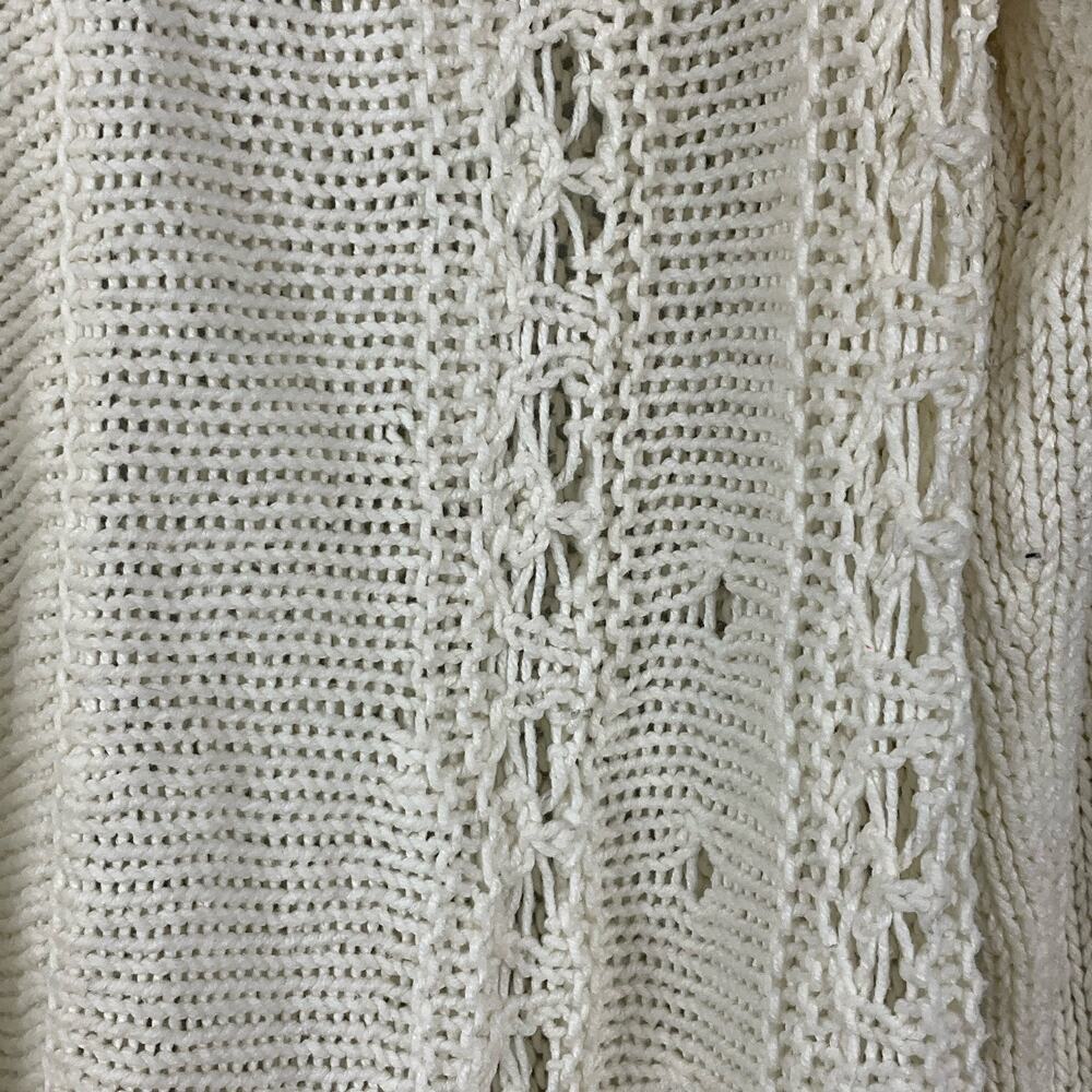 Angel of the North Anthropologie Open Front Cardigan Sweater Romantic Ivory XS - Picture 4 of 13